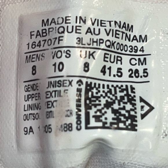 Converse Colorful Hi-Tops ​Chuck Taylor All Star Hi 164707F Men’s 8, Women’s 10 - Picture 7 of 12